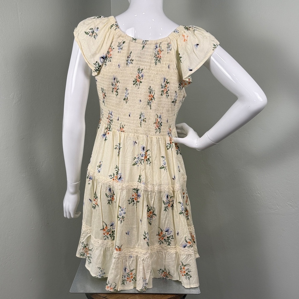 Angie Floral Boho Mini Dress Size Large Boho Cott… - image 4